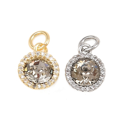 Латунные микро проложить кубического циркония подвески, круглые подвески, с целью перехода в кольце
