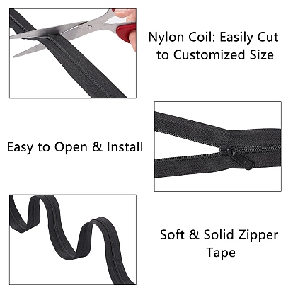Garment Accessories, Zip-Fastener Component Sets, Nylon Zipper & Zipper Puller