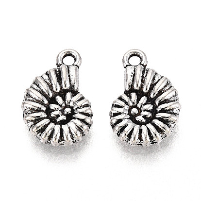 Сплавочные подвески тибетского стиля, подвески в форме раковины, без кадмия и без свинца