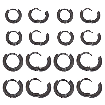 304 Stainless Steel Huggie Hoop Earrings, Hypoallergenic Earrings, Ring