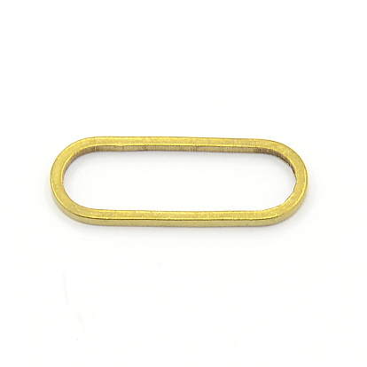 Brass Linking Rings, Oval, Nickel Free, for Paperclip Chain Making