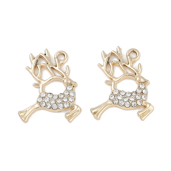 Подвески из сплава и страза, олень