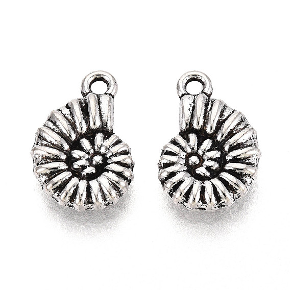 Сплавочные подвески тибетского стиля, подвески в форме раковины, без кадмия и без свинца