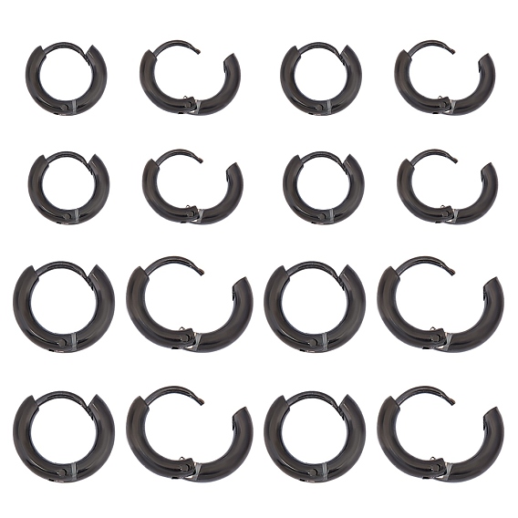 304 Stahl huggie Creolen Edelstahl, hypoallergene Ohrringe, Ring