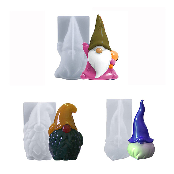 Силиконовые формы для рождественской статуи гнома «сделай сам», Портретная скульптура, формы для литья из смолы, для уф-смолы, изготовление изделий из эпоксидной смолы