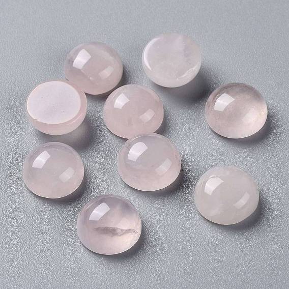 Природного розового кварца кабошонов, полукруглый