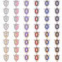 60 pièces 12 couleurs alliage de zinc émail religion ovale avec la Vierge Marie composant composant de lustre maillons, avec strass cristal