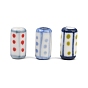 Handmade Porcelain Beads, Hand Painted, Famille Rose Porcelain, Column with Polka Dot