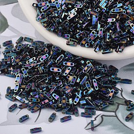 MIYUKI Quarter TILA Beads, Japanese Seed Beads, 2-Hole, Iris