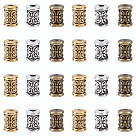 Tibetan Style Alloy Beads, Lead Free & Cadmium Free, Vase and Tube Shapes