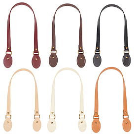 6шт 6 цвета искусственная кожа пришить ручки для сумки, с железной фурнитурой