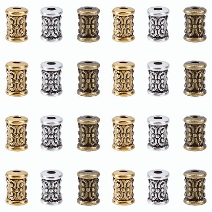 Tibetan Style Alloy Beads, Lead Free & Cadmium Free, Vase and Tube Shapes