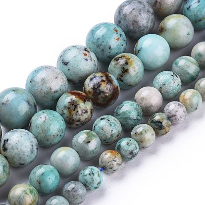 Natural Chrysocolla Beads Strands, Round