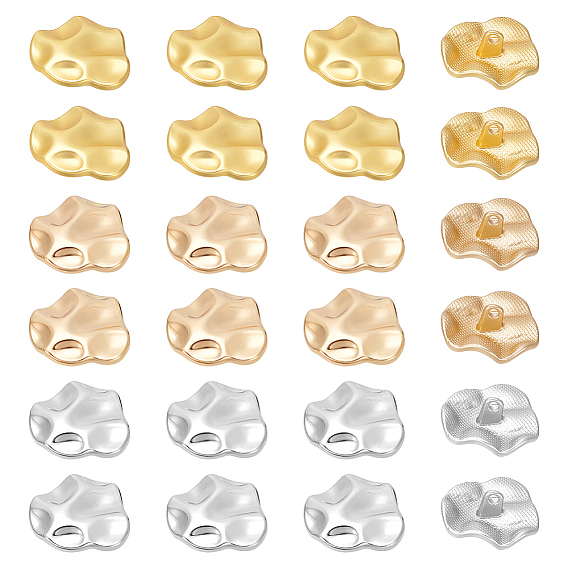 24шт. 3 цвета 1-отверстие литые пуговицы на хвостовике, nuggest