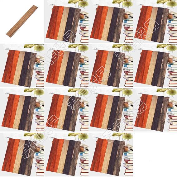 15 Pcs 15 Colors Wood Boards, for Bookmark Making, Rectangle
