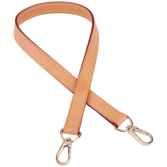 Кожаные ремни для сумочек, Сплав с застежками, золотые