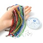 DIY Bling Earring Bracelet Making Kit, Including Rondelle Glass Beads, Elastic Thread, Brass Earring Hooks