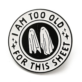 Halloween Sheet Ghost Alloy Enamel Pin Brooch, for Backpack Clothes