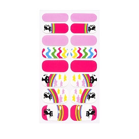 Наклейки для ногтей с фруктами, самоклеящиеся полоски для дизайна ногтей с геометрией, для женщин и девочек diy украшения для ногтей