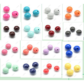 Opaque Acrylic Beads, Half Drilled Beads, Round