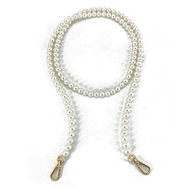 Plastic Imitation Pearl Bag Chain Shoulder Strap, with Metal Swivel Clasps, for Bag Strap Replacement Accessories