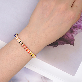 Богемный браслет из радужных бусин - модные пляжные украшения для женщин