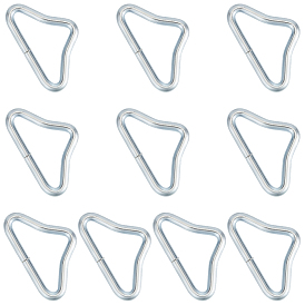 10шт. железные регулировочные треугольные пряжки, подходит для просверленных бусин, тесьма, обвязочные мешки, не тускнеет