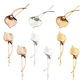 9 шт. 3 цвета железные невидимки для волос, аксессуары для волос для женщин и девочек, с имитацией жемчуга, каллы