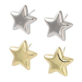 Серьги-гвоздики со звездами из латуни, долговечный, без свинца и без кадмия