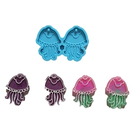 Jellyfish Shape Pendant Silicone Molds, Resin Casting Molds, for UV Resin & Epoxy Resin Jewelry Making
