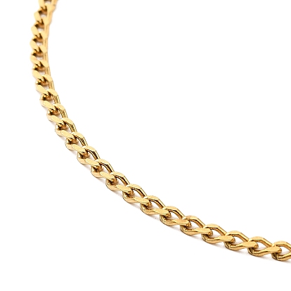 304 Stainless Steel Curb Chain Necklace, for Beadable Necklace Making