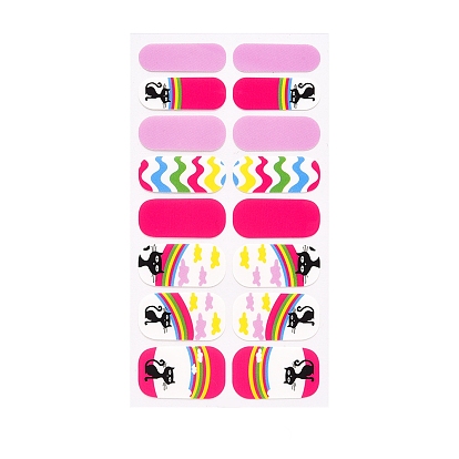 Наклейки для ногтей с фруктами, самоклеящиеся полоски для дизайна ногтей с геометрией, для женщин и девочек diy украшения для ногтей