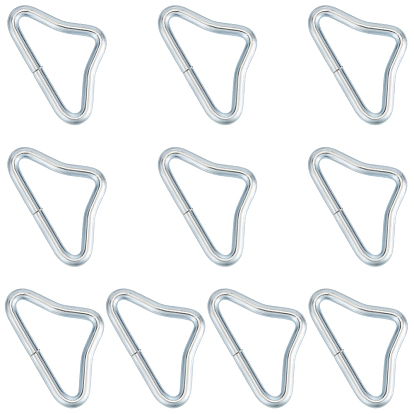 10шт. железные регулировочные треугольные пряжки, подходит для просверленных бусин, тесьма, обвязочные мешки, не тускнеет