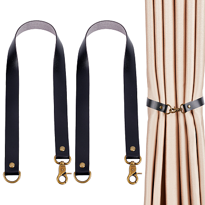 Gardinenhalter aus Leder, Rutenhalter, hängende Dekorationen, mit Legierung-Zubehör, Wohnung