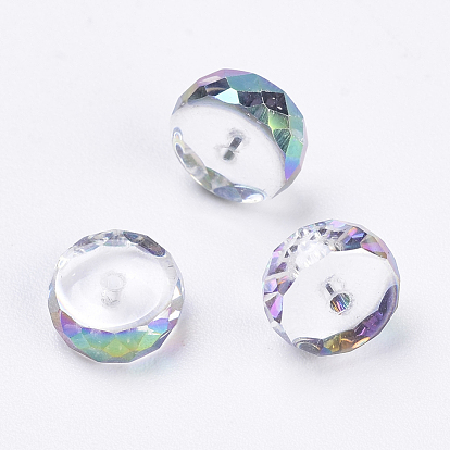 Imitation Austrian Crystal Beads, Grade AAA, Faceted, Flat Round