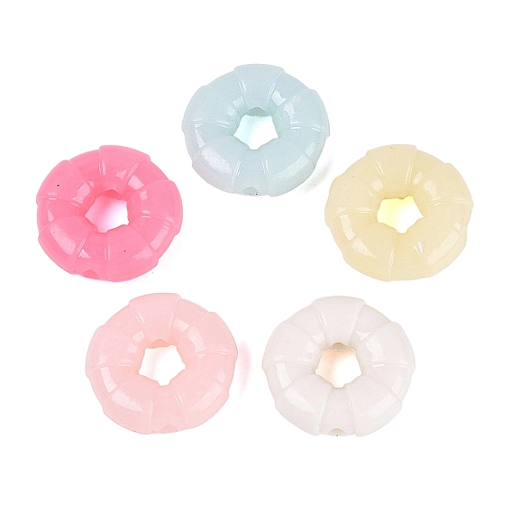 Imitation Jelly Plastic Beads, Donut