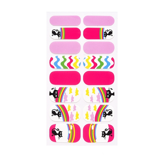 Наклейки для ногтей с фруктами, самоклеящиеся полоски для дизайна ногтей с геометрией, для женщин и девочек diy украшения для ногтей