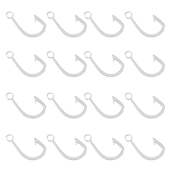 16шт. 201 застежки-крючки из нержавеющей стали, подвески рыболовный крючок
