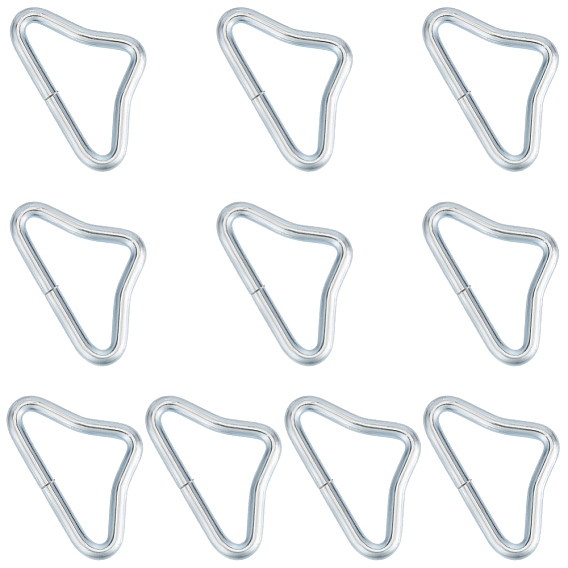 10шт. железные регулировочные треугольные пряжки, подходит для просверленных бусин, тесьма, обвязочные мешки, не тускнеет