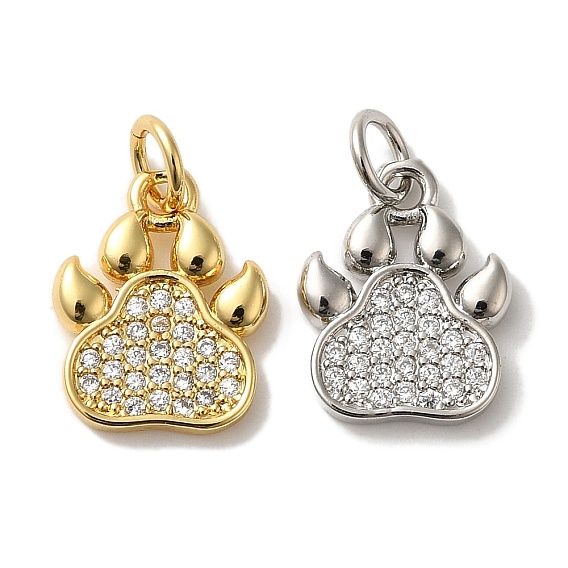 Стойка металлическая латунная микропрофилированная кубическая циркония подвески, долговечный, без кадмия и без свинца, отпечаток лапы