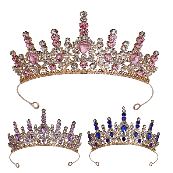 Сплав горный хрусталь ленты для волос, аксессуары для волос для женщин, девочек, украшение для вечеринки, корона