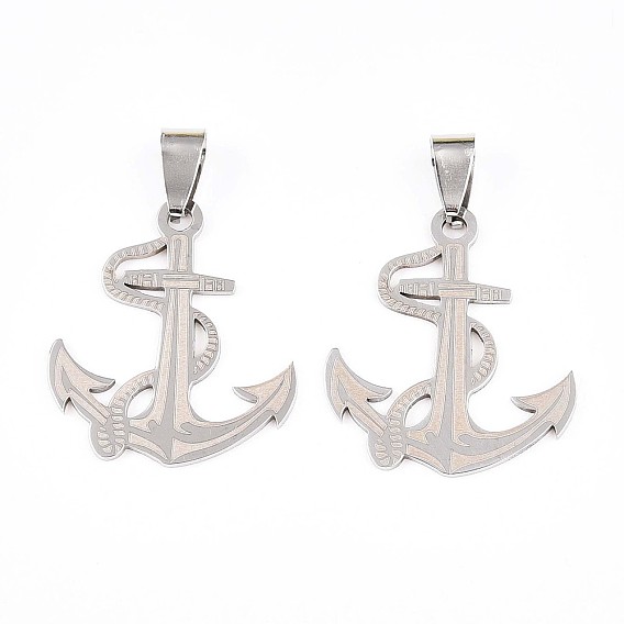 201 подвески из нержавеющей стали, лазерная резка, якорь очарование, анти-тускнение