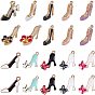 Alloy Enamel Pendants, High-heeled Shoes