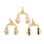 Pendentifs en laiton, breloques pour écouteurs, avec l'émail, sans cadmium et sans plomb, plaqué longue durée, crémaillère plaquage, réel 18 k plaqué or