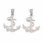 201 подвески из нержавеющей стали, лазерная резка, якорь очарование, анти-тускнение