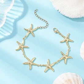 304 браслеты из нержавеющей стали в форме морских звезд, с 304 из нержавеющей стали Lobster Claw застежками