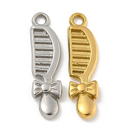 Ионное покрытие (ip) 304 подвески из нержавеющей стали, гребешок с подвесками-бантиками