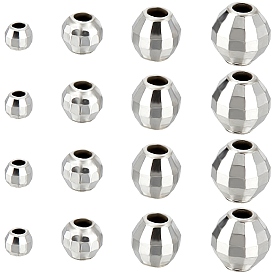 40 шт. 4 размер граненые круглые 925 бусины-разделители из стерлингового серебра