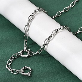 4.5мм 201 Цепочки-кабале из нержавеющей стали, унисекс, не тускнеет