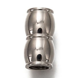 304 Stainless Steel Magnetic Clasps with Glue-in Ends, Column